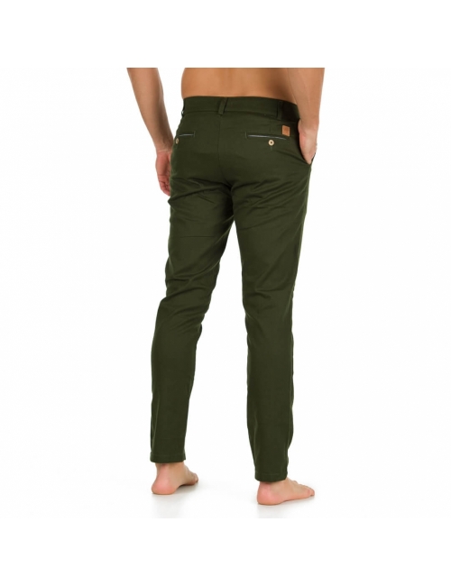 Calça Sarja Masculina Verde Musgo