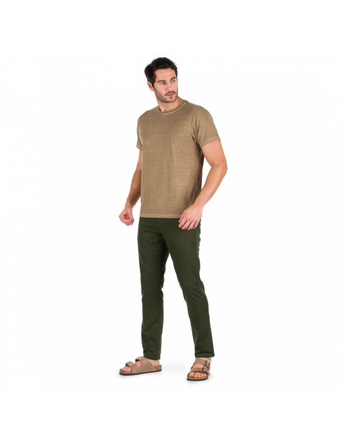 Calça Sarja Masculina Verde Musgo