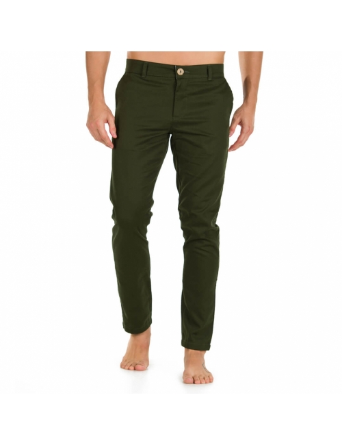 Calça Sarja Masculina Verde Musgo