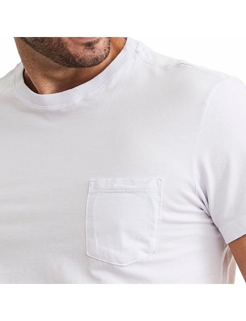 Camiseta Masculina Bolso Branca - Básica