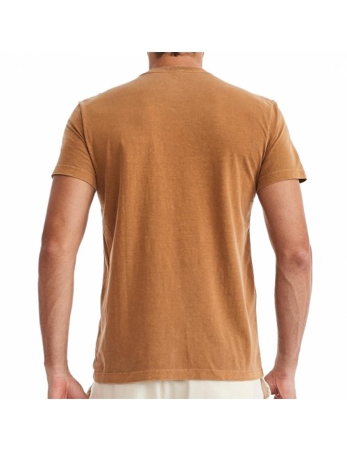 Camiseta Masculina Bolso Caramelo - Básica