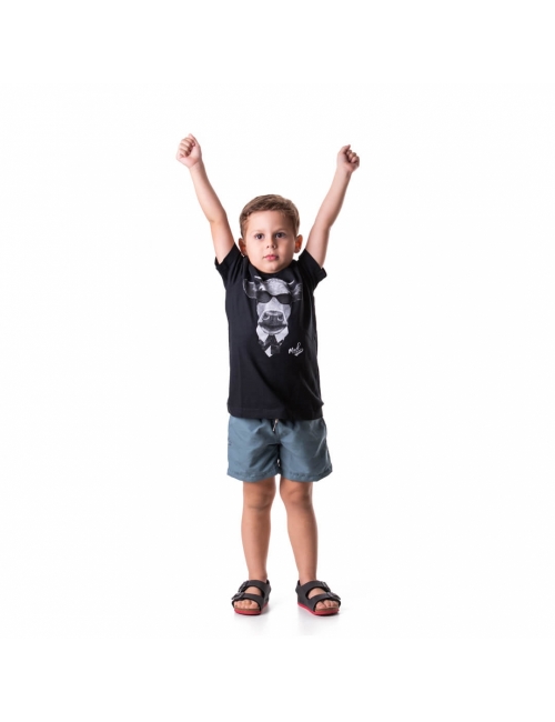 Camiseta Infantil Mad Cow Preta