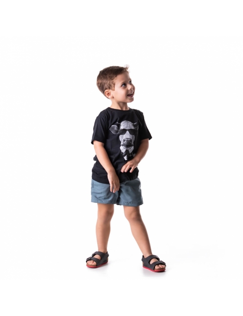 Camiseta Infantil Mad Cow Preta