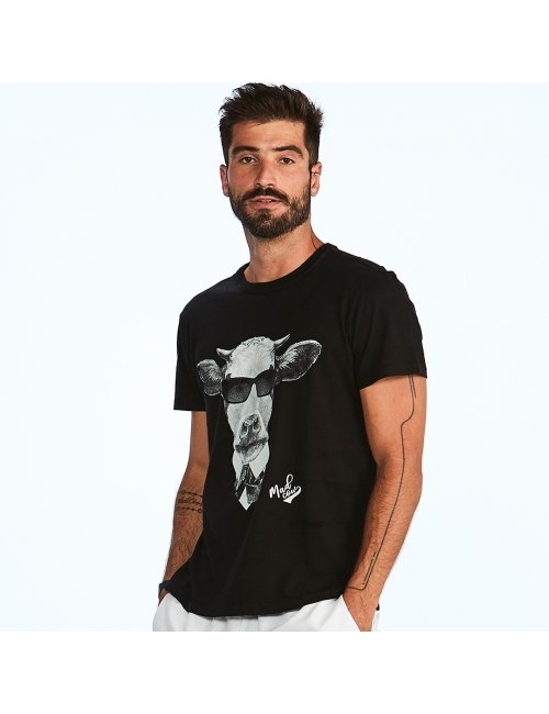 Camiseta Masculina Mad Cow - Preto