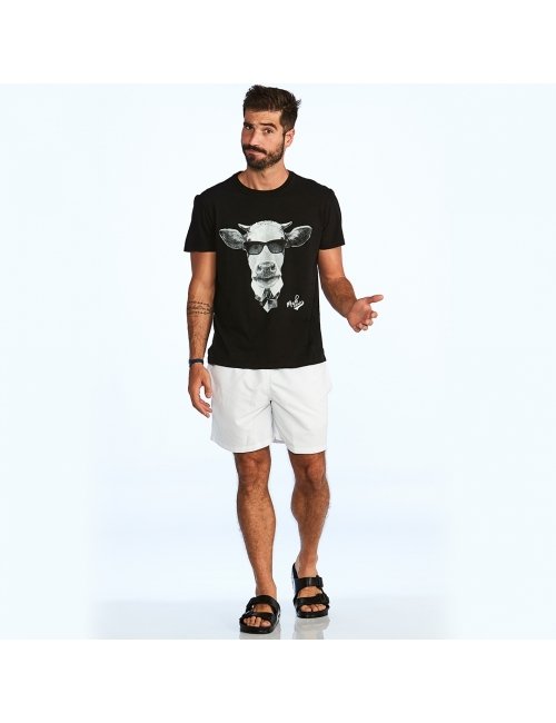 Camiseta Masculina Mad Cow - Preto