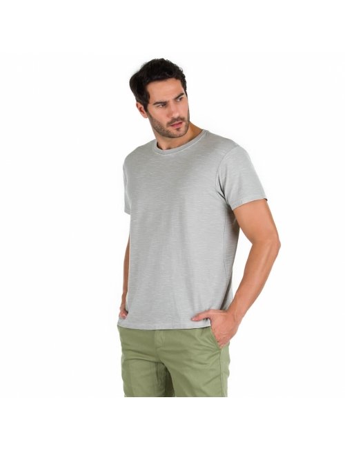 Camiseta Masculina Básica - Cinza