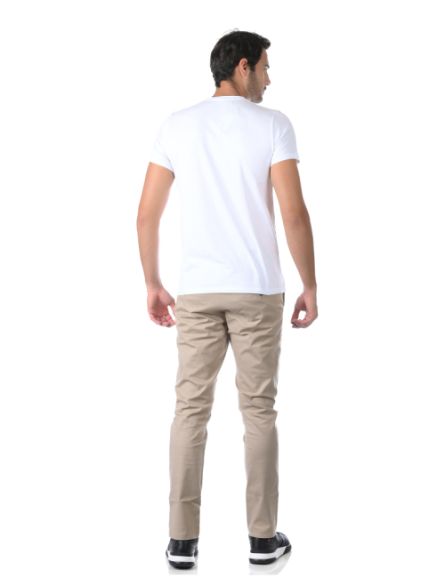 Camiseta Masculina Slim BASICOW - Algodão Egípcio Branca