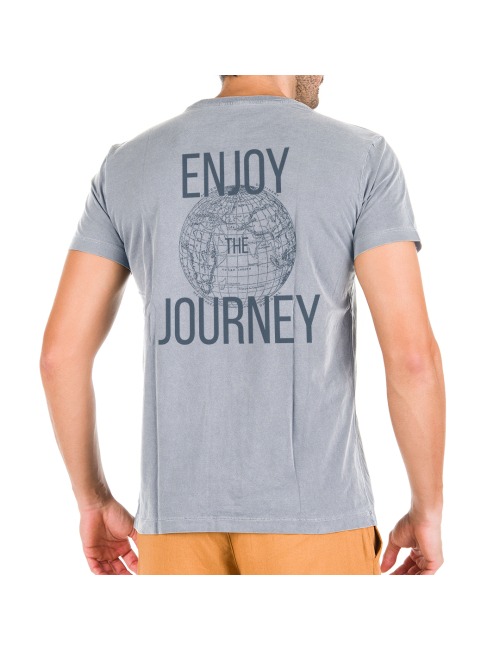 Camiseta Masculina Enjoy The Journey - Azul