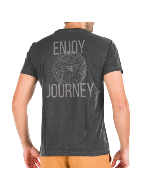 Camiseta Masculina Enjoy The Journey - Preta