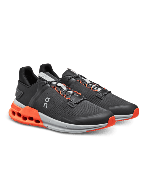 On Running Cloudnova Flux Masculino Black Flame