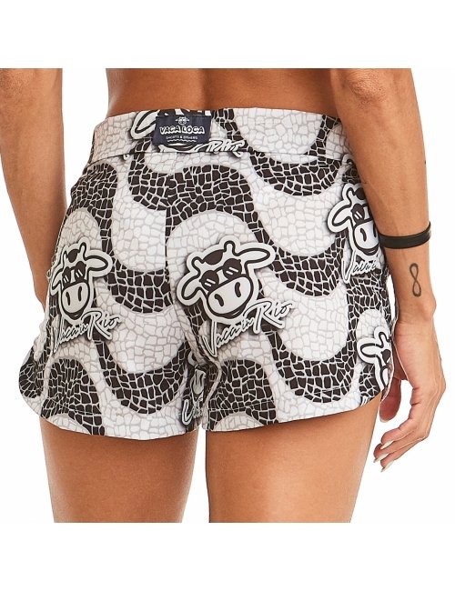 Short Feminino Praia Calçada Copacabana Cós Liso 