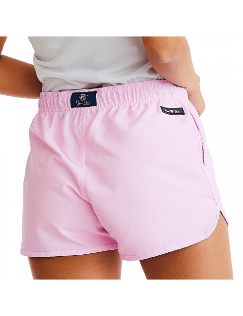 Short Feminino Praia Camaleão Switch Color Lavanda Cós Elástico 