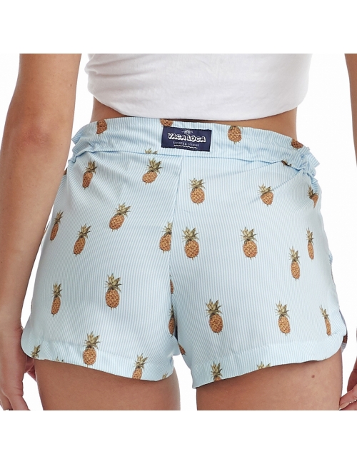 Short Feminino Praia Abacaxi Cós Liso 