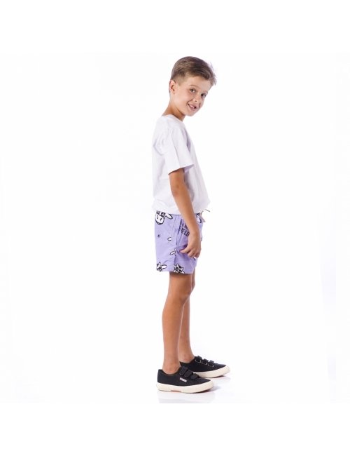 Short Infantil Praia Masculino Lavanda Não Aguenta Bebe Leite 