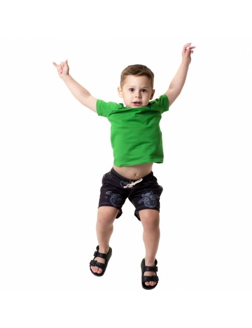 Short Infantil Praia Masculino Preto Não Aguenta Bebe Leite 