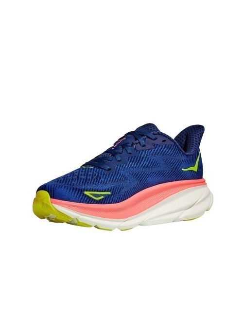 Tênis Hoka Clifton 9 Feminino - Azul Com Rosa