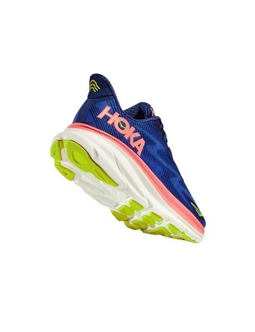 Tênis Hoka Clifton 9 Feminino - Azul Com Rosa