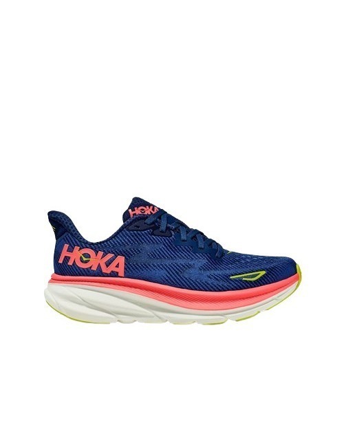 Tênis Hoka Clifton 9 Feminino - Azul Com Rosa