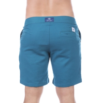 Bermuda Masculina Linho Alfaiataria Capri Smart Fit Azul Netuno