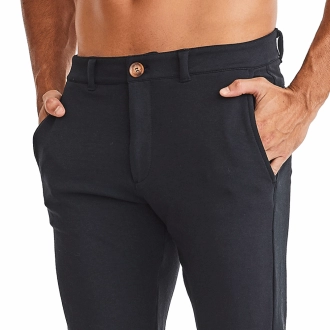 Calça Alfaiataria Moletom Masculina Preta