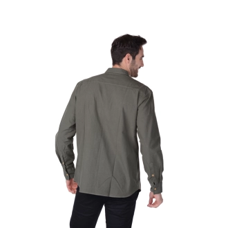 Camisa de Sarja Overcoat Verde Militar