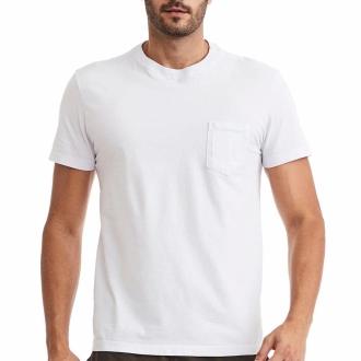 Camiseta Masculina Bolso Branca - Básica