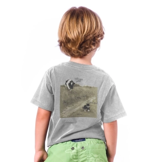 Camiseta Infantil Meme Da Vaca - Cinza