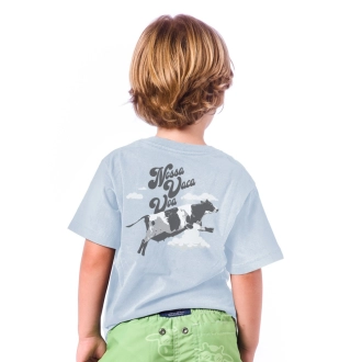 Camiseta Infantil Nossa Vaca Voa - Azul