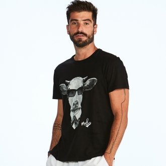 Camiseta Masculina Mad Cow - Preto