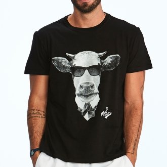 Camiseta Masculina Mad Cow - Preto