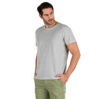 Camiseta Masculina Básica - Cinza