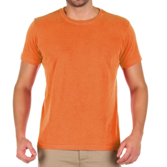 Camiseta Masculina Básica - Laranja Neon