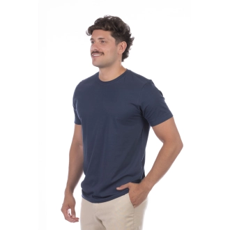 Camiseta Masculina BASICOW - Algodão Egípcio Petenatii Azul Marinho