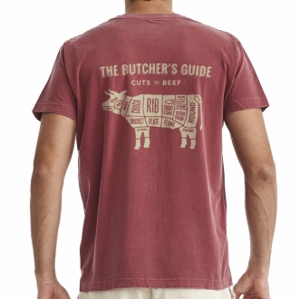 Camiseta Masculina BBQ  Vinho