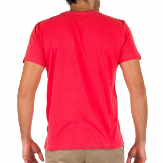 Camiseta Masculina Estonada Básica Vermelha