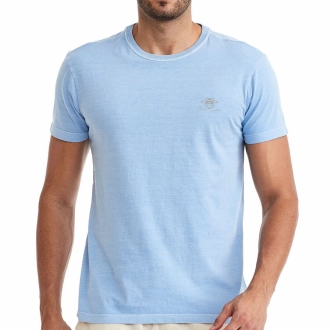 Camiseta Masculina Assinatura Vaca Lôca Azul Claro