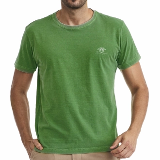 Camiseta Masculina Assinatura Vaca Lôca Verde com Cinza