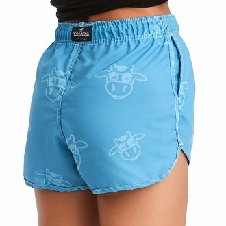 Short Feminino Praia Azul Tom Sobre Tom Cós Elástico 