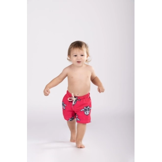 Short Infantil Praia Masculino Pink Não Aguenta Bebe Leite