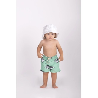 Short Infantil Praia Masculino Verde Pistache Pastel Não Aguenta Bebe Leite