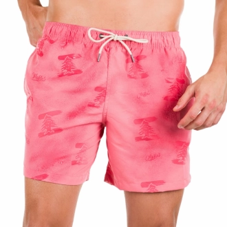 Short Masculino Praia Liso Revelação Líbano Salmão