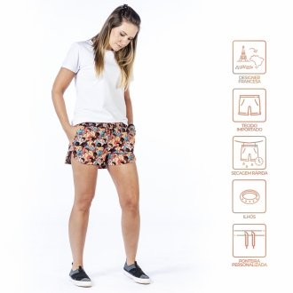 Short Feminino Praia Personnes Cós Liso Blandine