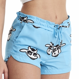 Short Feminino Praia Azul Bebê Cós Liso