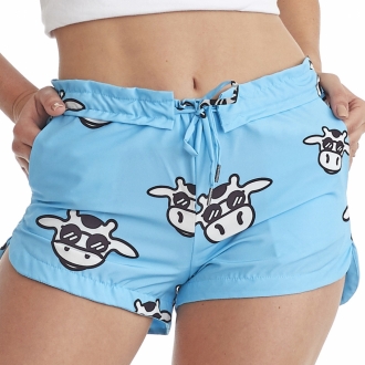 Short Feminino Praia Azul Bebê Cós Liso