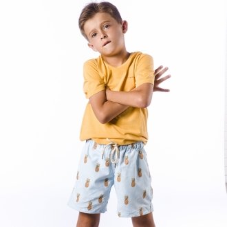 Short Infantil Praia Masculino Abacaxi