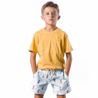 Short Infantil Praia Masculino Abacaxi