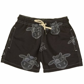 Short Infantil Praia Masculino Preto Não Aguenta Bebe Leite 