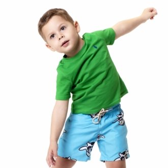 Short Infantil Praia Masculino Azul Bebê